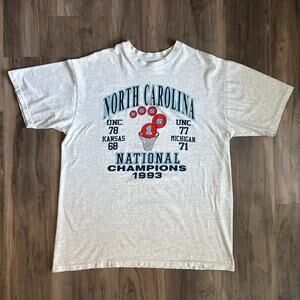Vintage North Carolina UNC Basketball 1993 National Champions T-Shirt Size XL